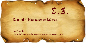Darab Bonaventúra névjegykártya