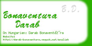 bonaventura darab business card